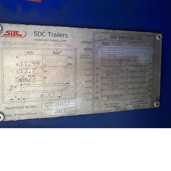 2013 SDC CURTAIN SIDER in Curtain Siders Trailers
