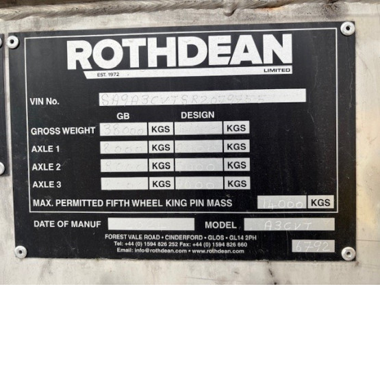 2024 Rothdean VACUUM TANKER in Vacuum Tankers Trailers